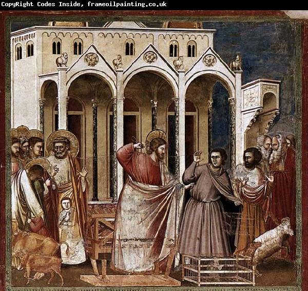 GIOTTO di Bondone Expulsion of the Money-changers from the Temple